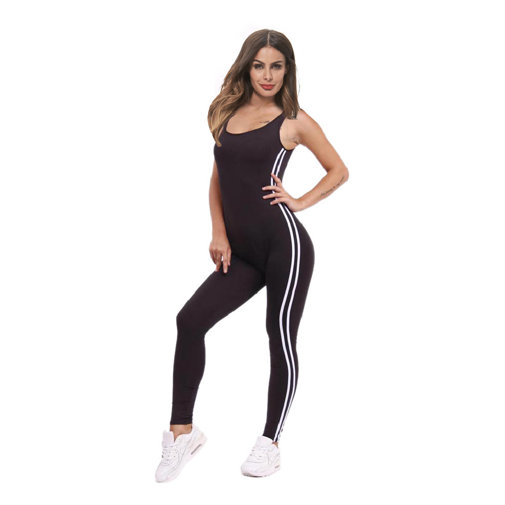 SZ60182-2 New Women Casual Sleeveless Bodycon Romper Club Bodysuit Long Pants